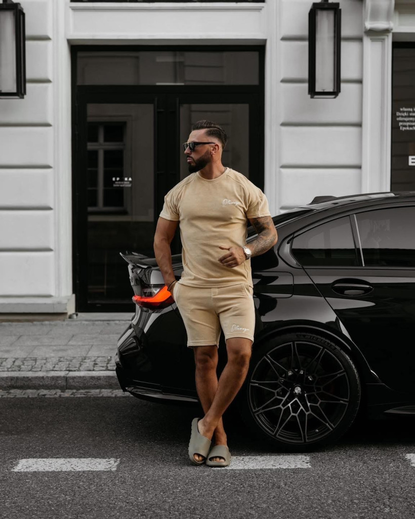 komplet męski NIGHT THREAD brąz