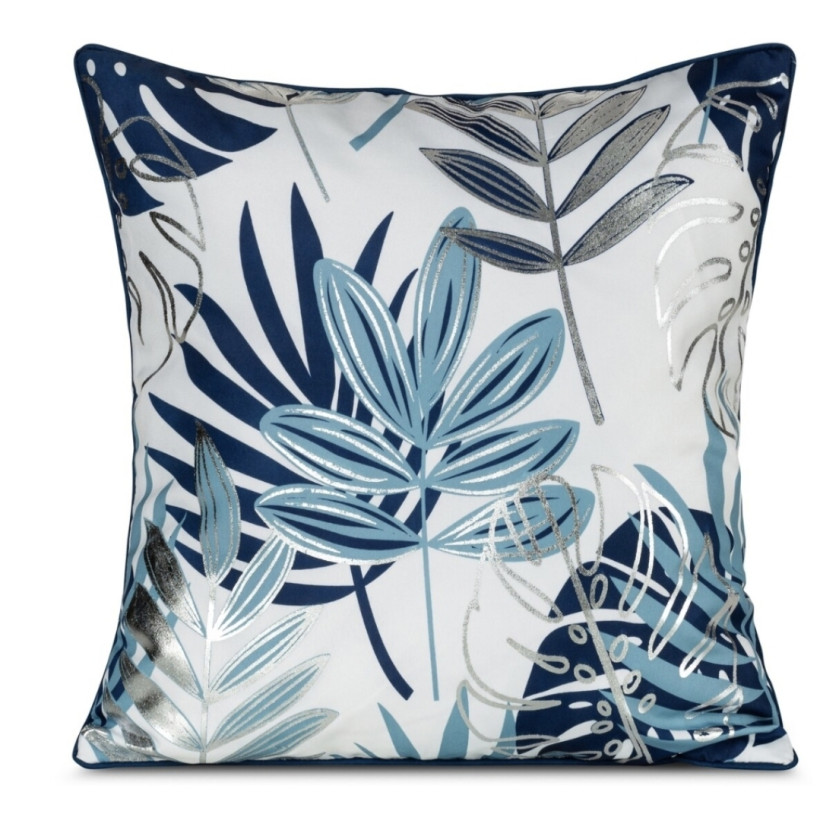 Poszewka 45x45 monstery granat ze sreberkiem