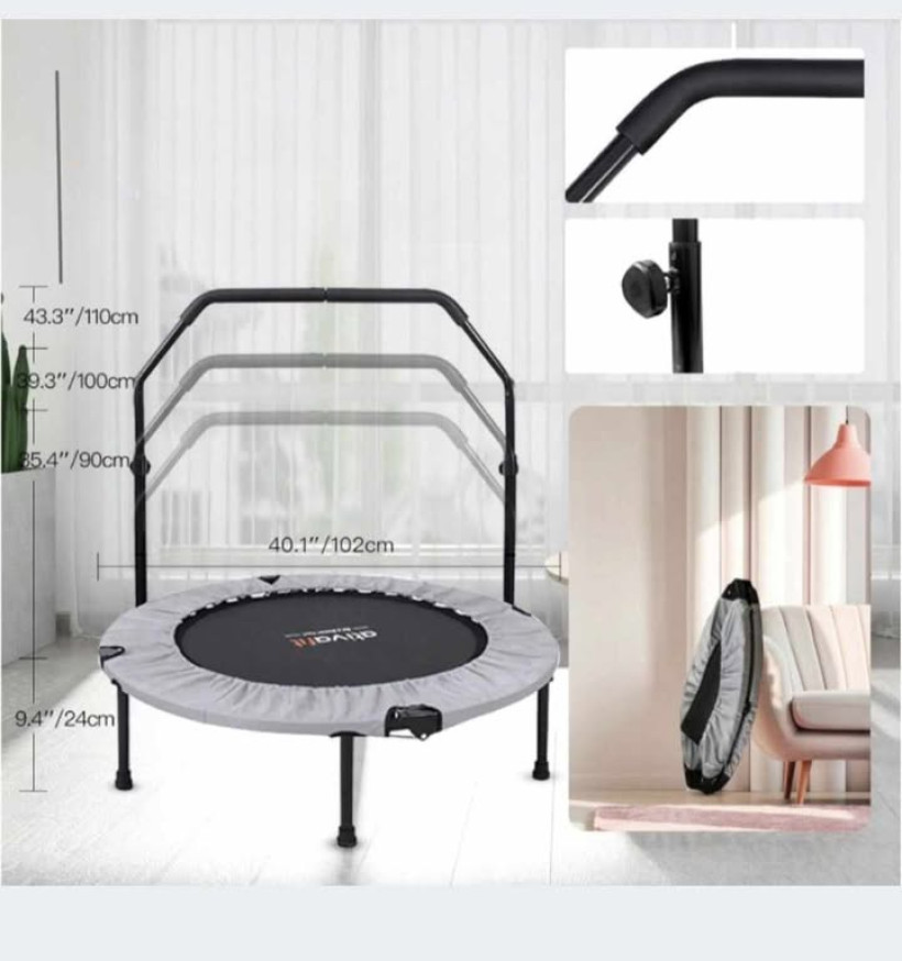 Trampolina fitness dla dzieci i dorosłych z piankowym uchwytem Ativafit