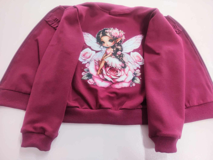 Bluza bordo z aplikacją wróżka 