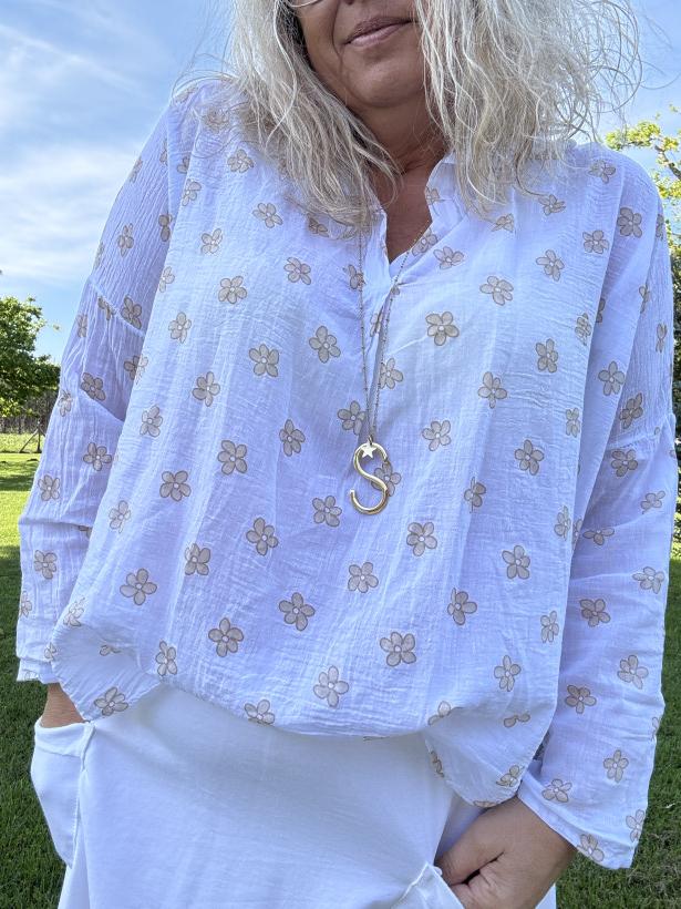 Réf 4406 Blouse marguerite 36 ➡️ 44/46