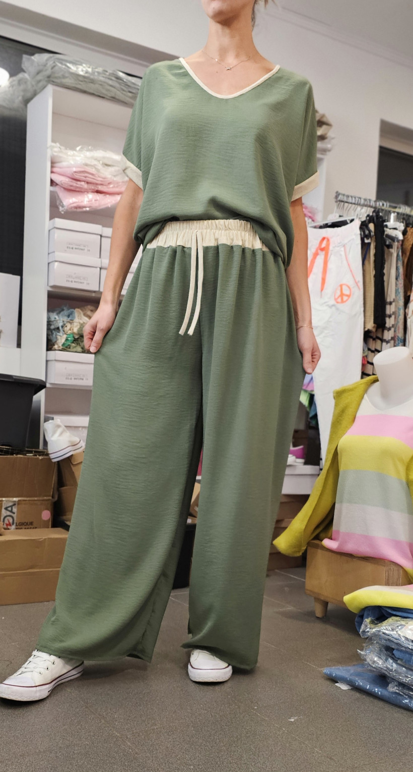 ENSEMBLE JEANNE TU 36 AU 46 CAMEL