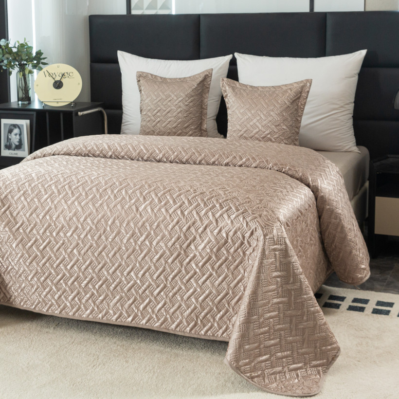 Narzuta glamour 170x210cm beżowa NST-2896