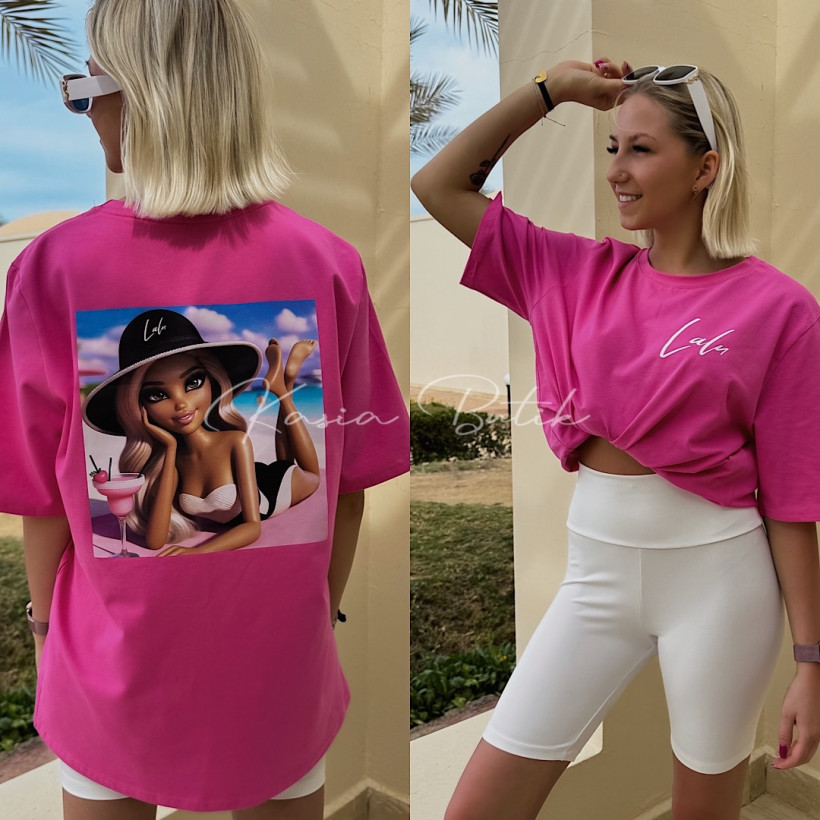 T-shirt Bawełniany Barbie Lalu Barbie Róż