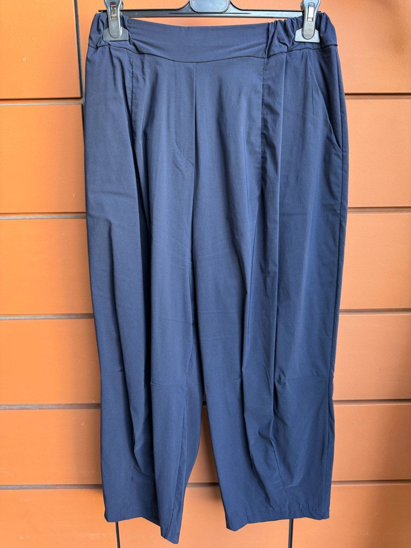Italia - Spodnie jednokolorowe cienkie - dv - 12066 - granat