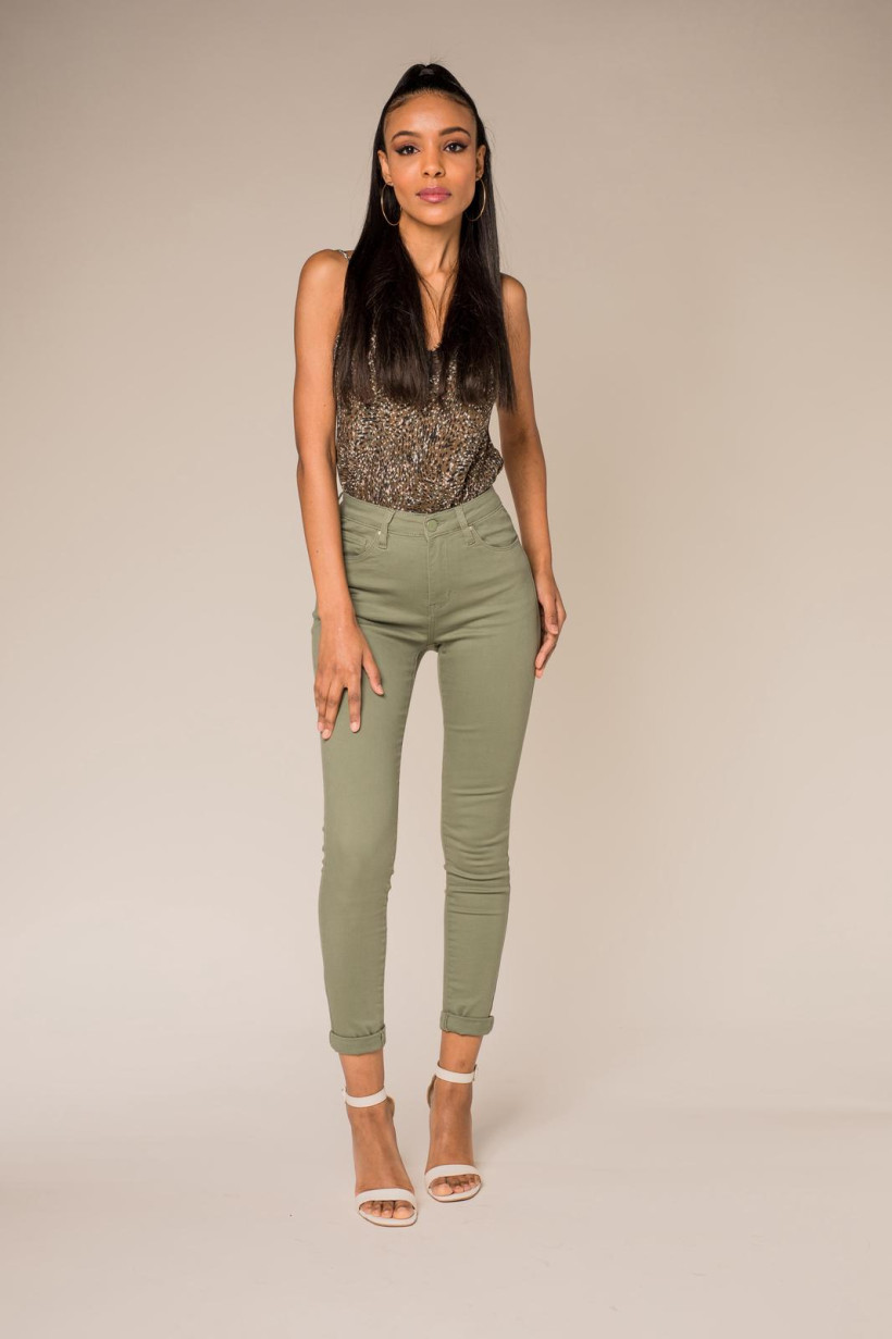 SLIM NINA P109-17 KAKI