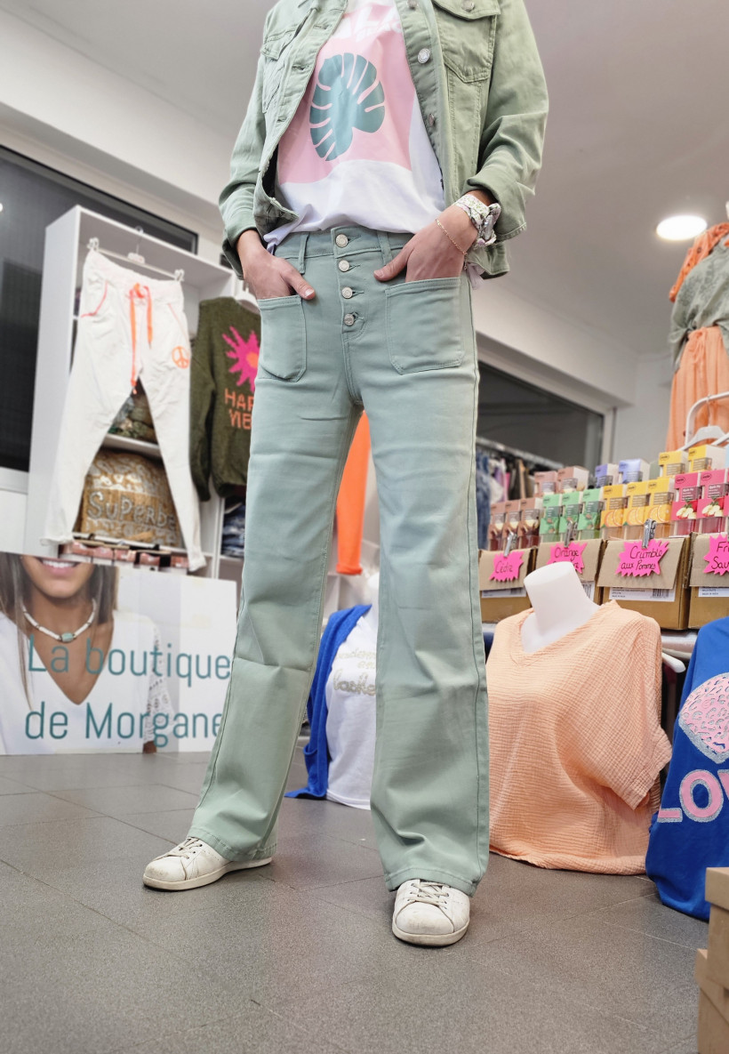 JEAN FLARE NINA P139-75 SAUGE