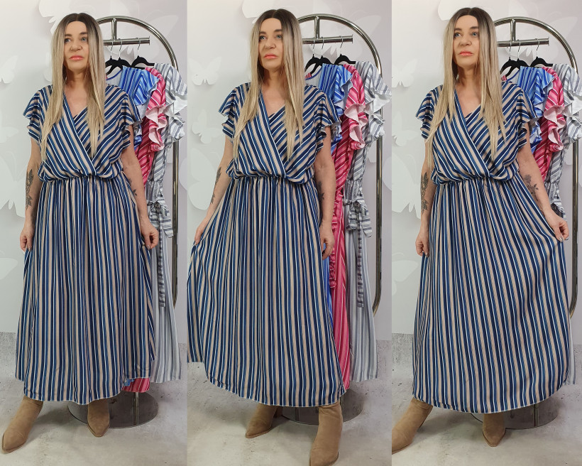 Sukienka LEJDIS  91502  RB2  (paski)   %PRZECENA   15626