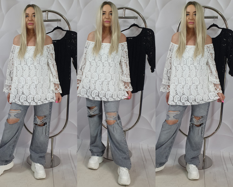 BLUZKA HISZPANKA  KORONKOWA 60016 RB6  
