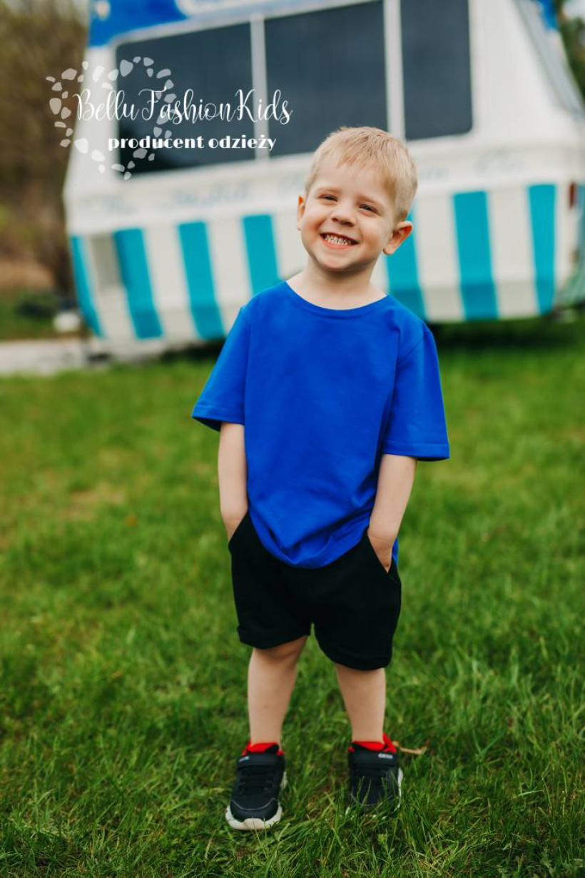 T-shirt z dłuższym tyłem - Chaber Bellu - Bluzka dla Dzieci