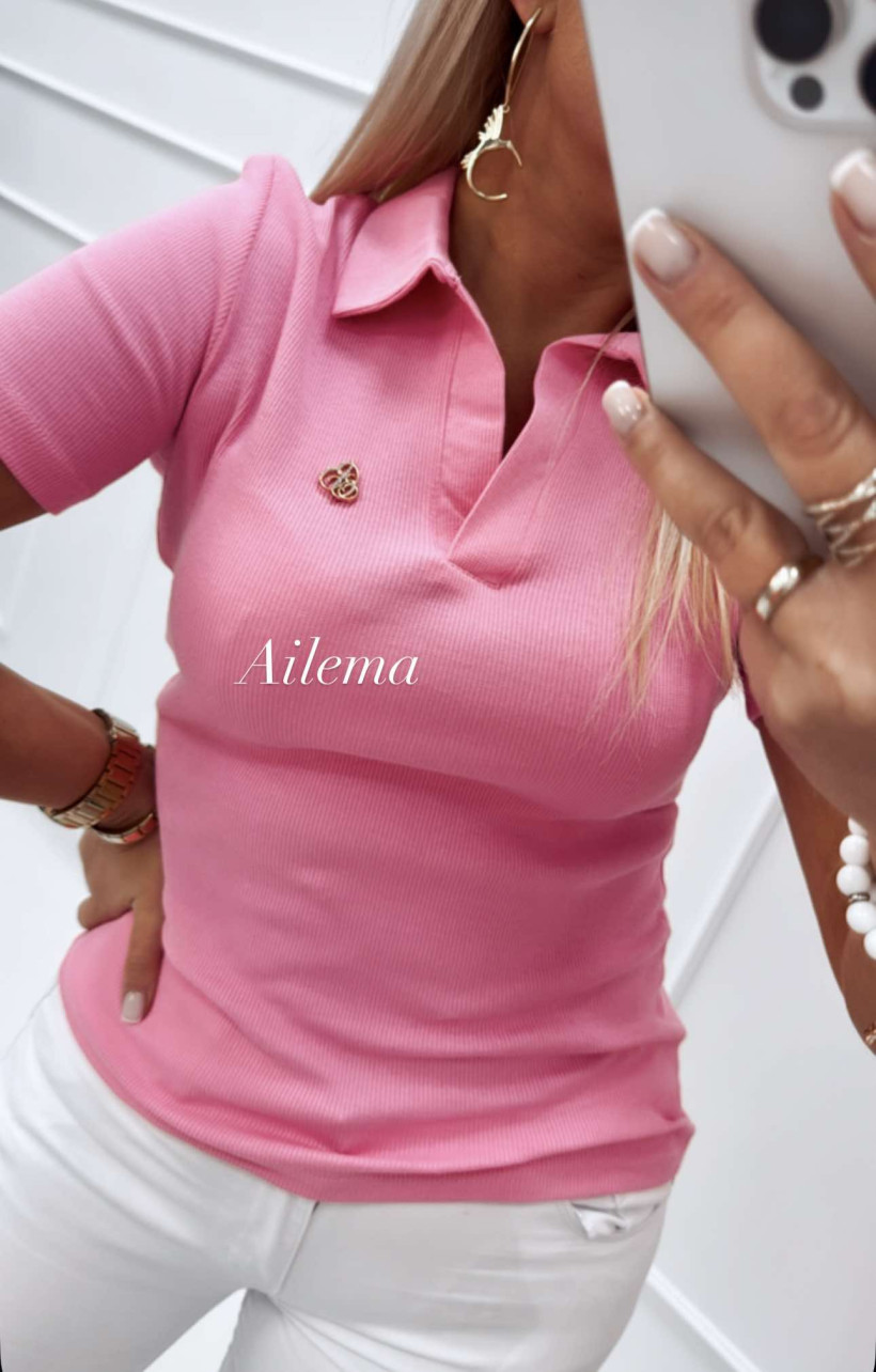 Bluzka Motion M01022 polo z broszką B, prążek