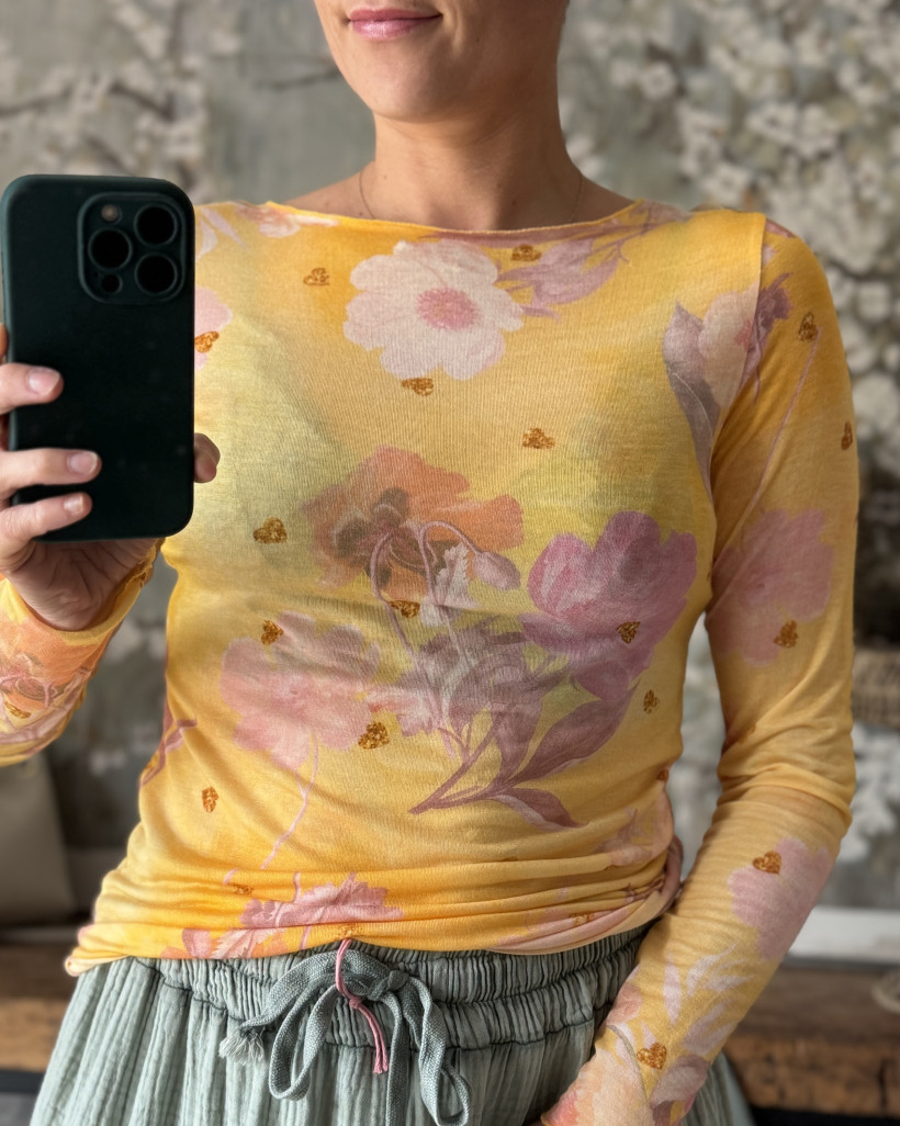 Réf 4433 T-shirt fleuri du 34 au 46