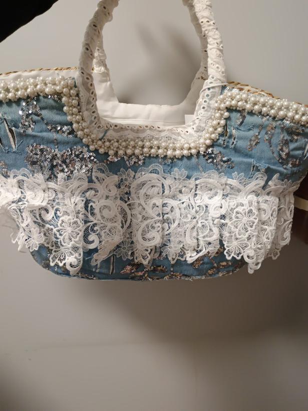 kosz perły niebieski