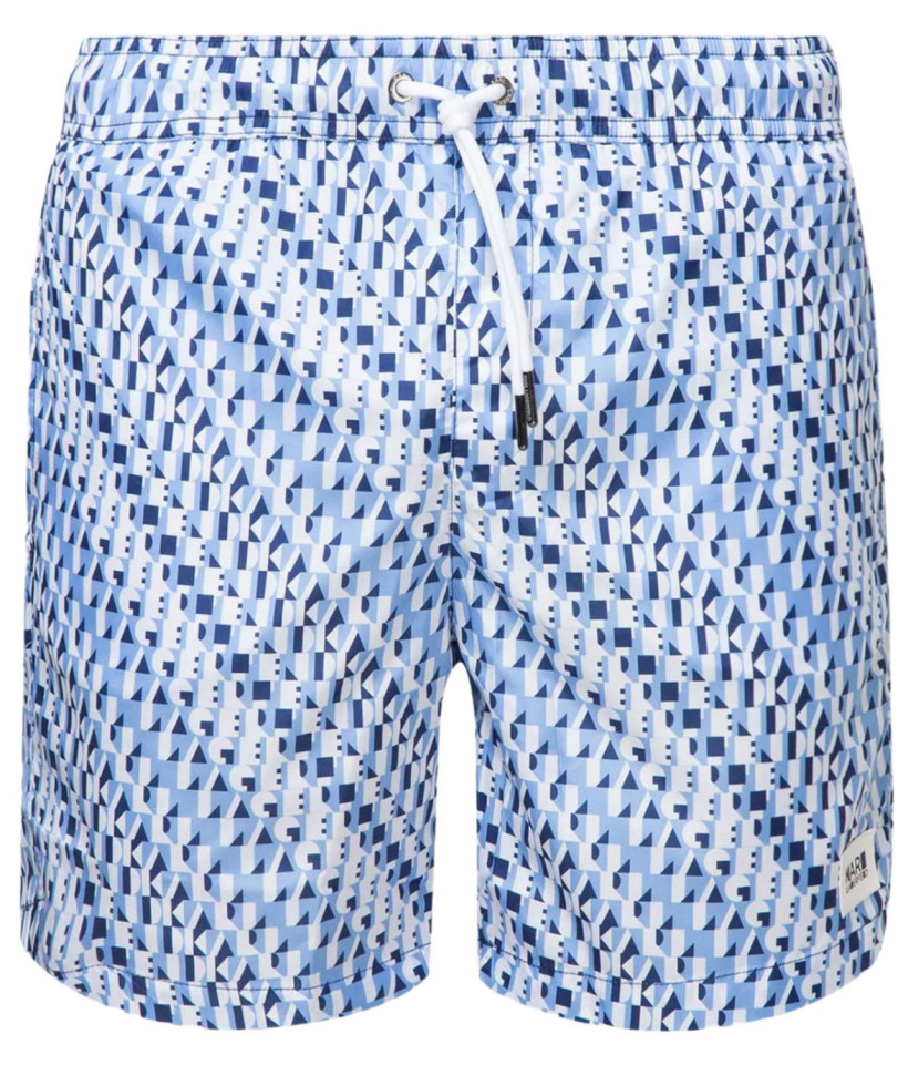 Spodenki kąpielowe Karl Lagerfeld KL20MBM09 błękitne 