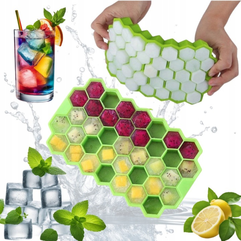 Foremka do kostek lodu – forma do lodu, idealna do napojów, drinków i koktajli