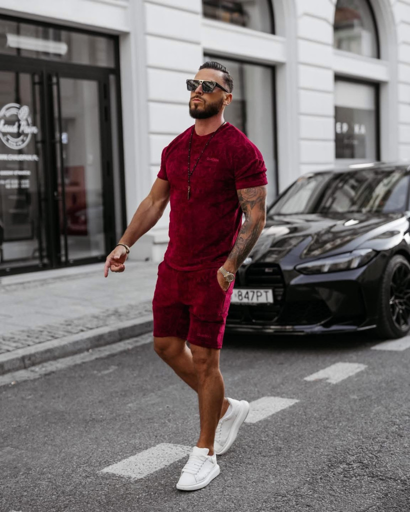 komplet męski ETENI bordo