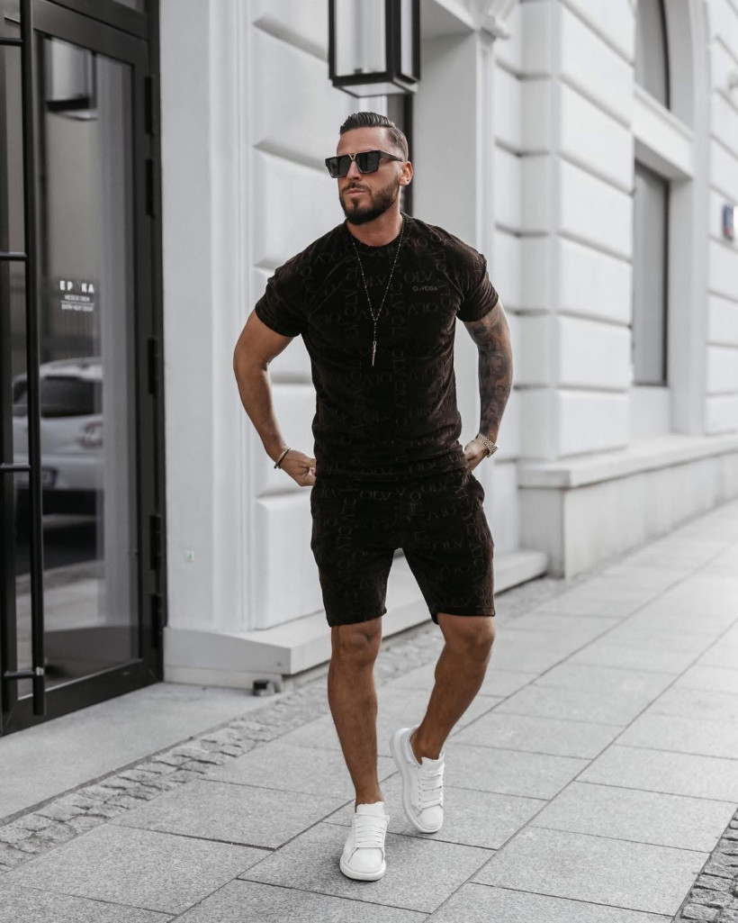 komplet męski ETENI ciemny brąz