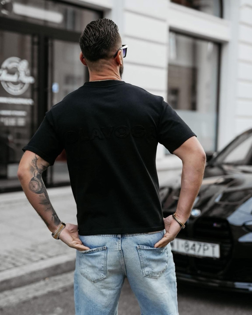 t-shirt męski SHADOW LUXE czarny