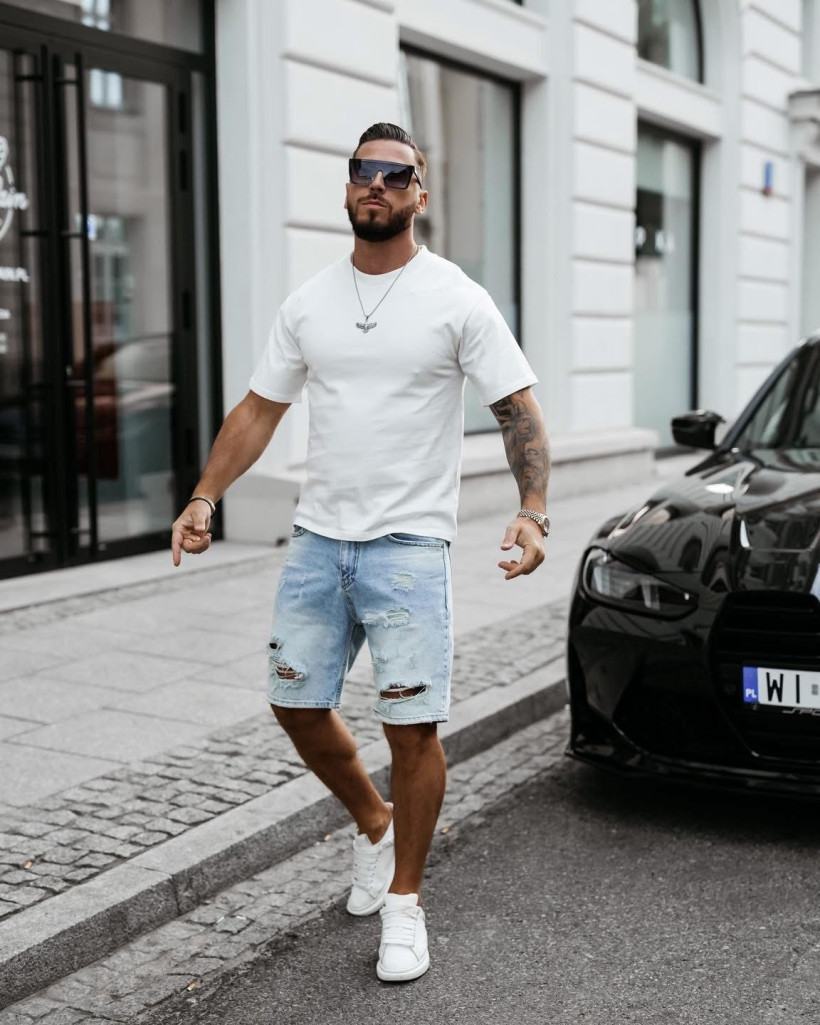 t-shirt męski SHADOW LUXE ecru