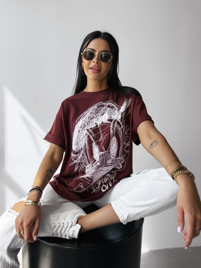 t-shirt mara burgund