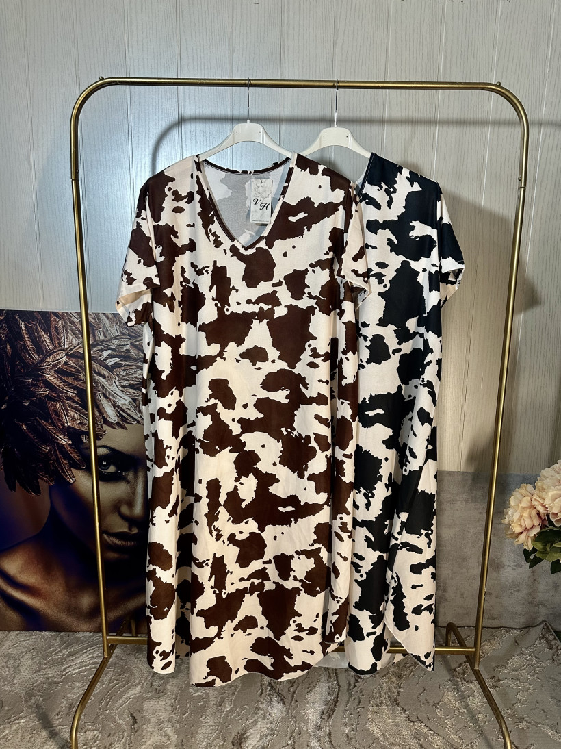 Modna Sukienka Jojo Plus Size Krówka