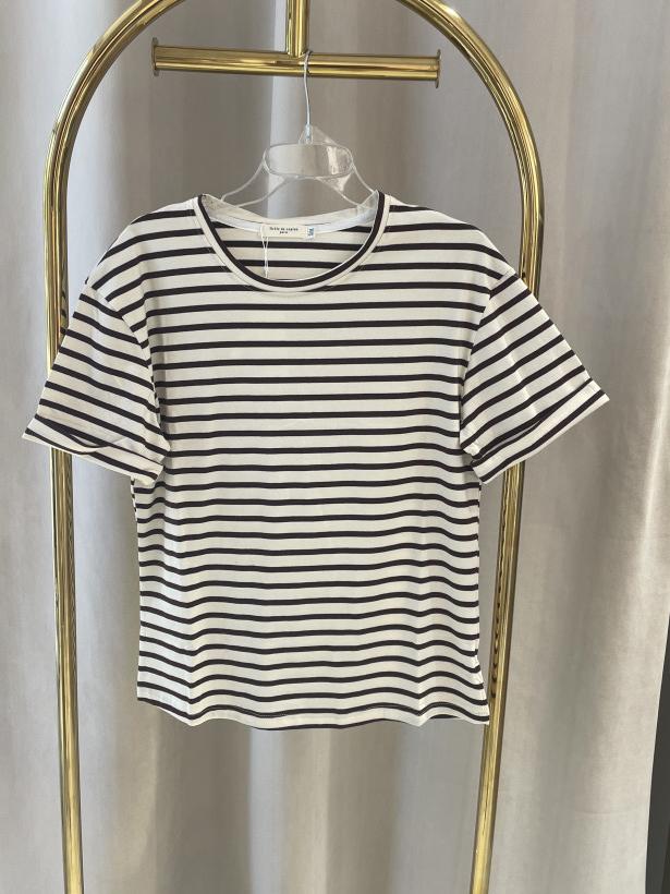 PARIS TSHIRT PASKI CZEKOLADOWE