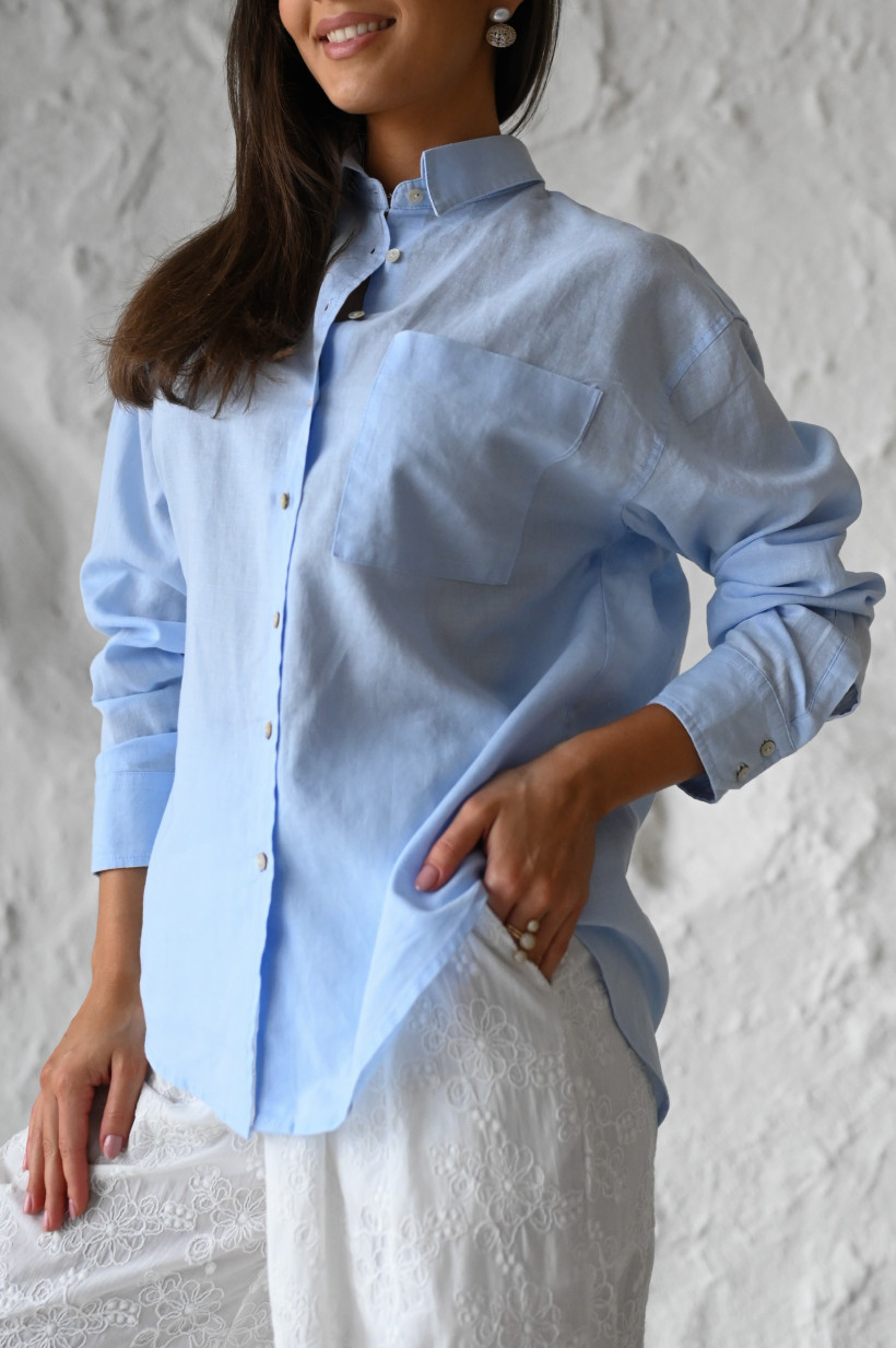 KOSZULA PŁÓCIENNA Z KIESZONKĄ