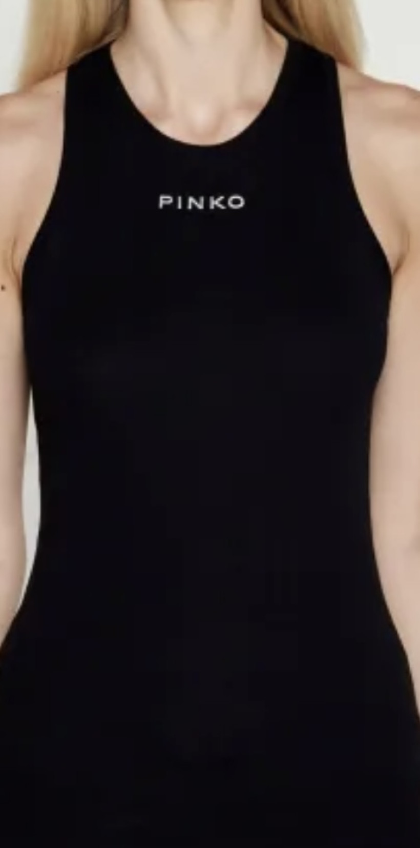 Top Pinko Distinto Canottiera 100822 A22X czarny srebrne logo