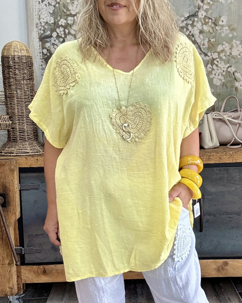 Réf 4448 Top coeur crochet du 40 au 50/52