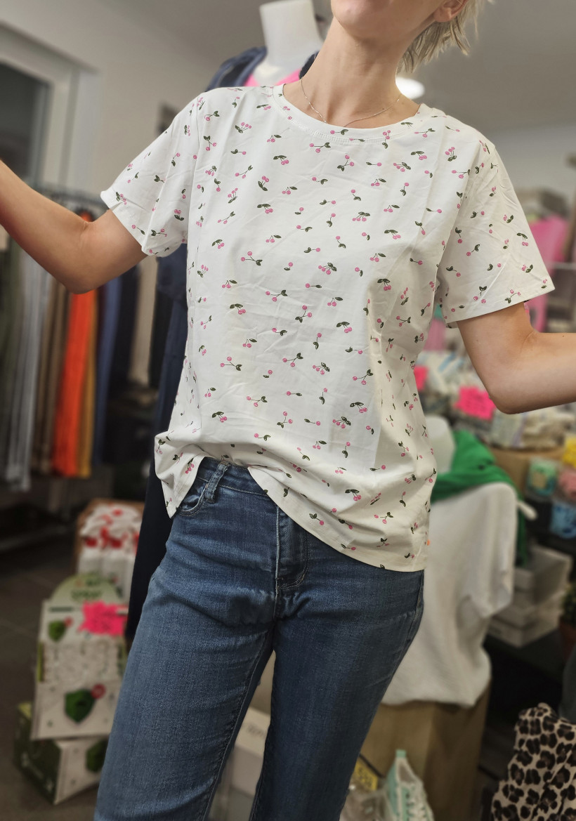 T SHIRT CERISES TU 34-40
