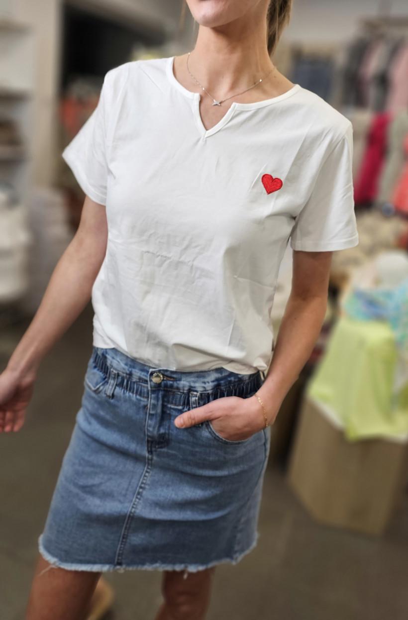 T SHIRT COEUR ELIE TAILLE S/M