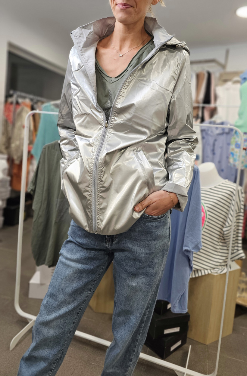VESTE COUPE VENT ARGENTEE