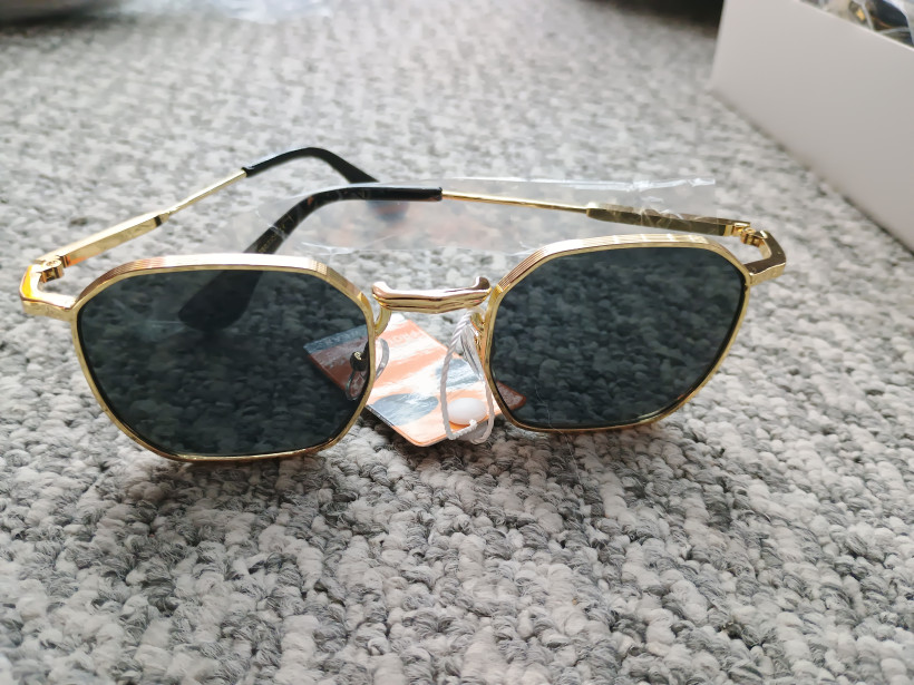 Okulary Ala diament czarne ze złotem