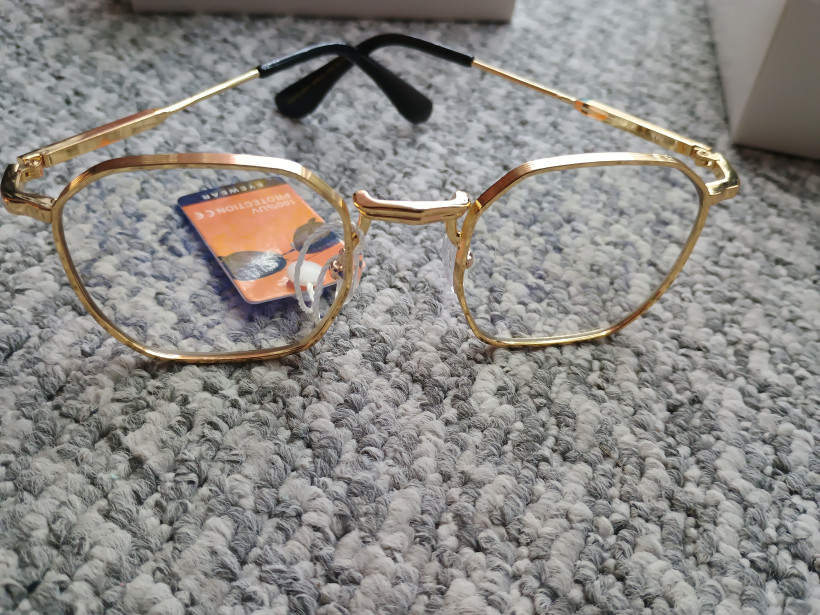 Okulary Ala diament złote zerówki