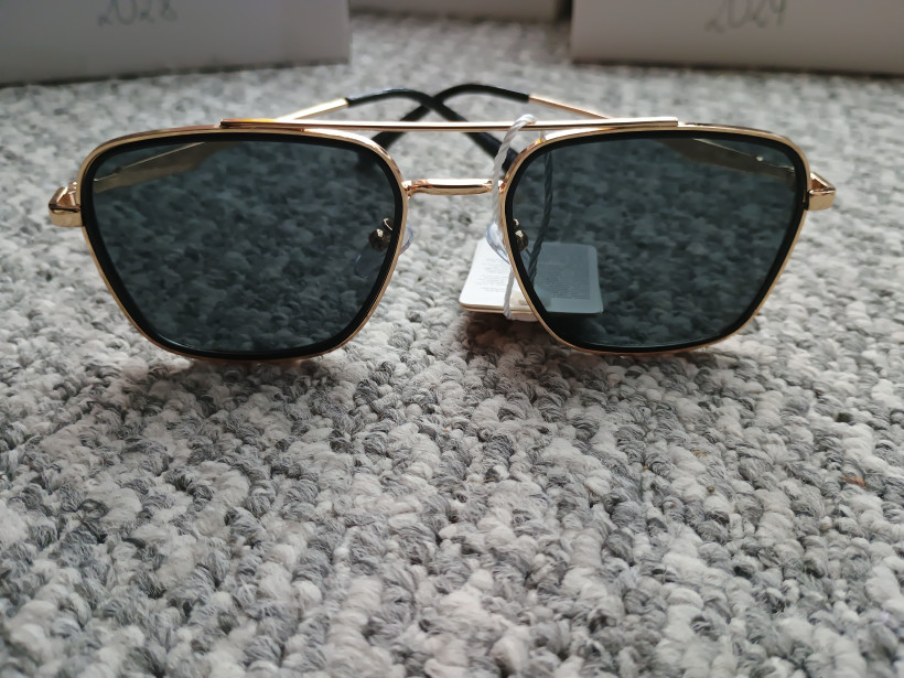 Okulary unisex pilotka czarne 