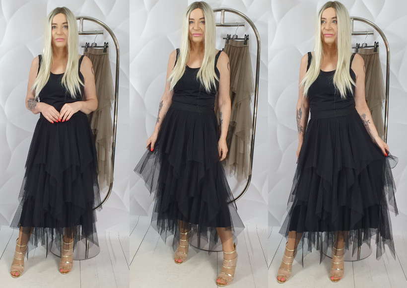 Spódnica  TELISA 7378 SWD  TIUL  %PROMOCJA DNIA 15754