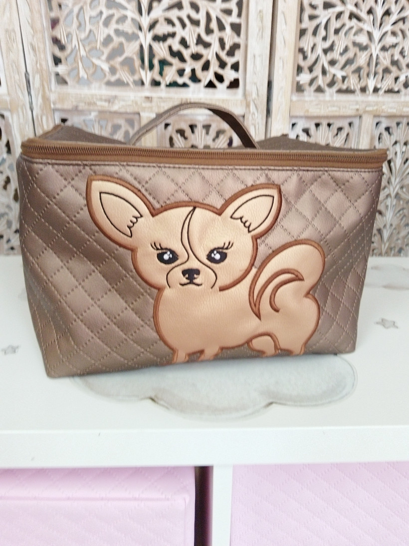Trousse Melle M - Marron Chihuahua Dore