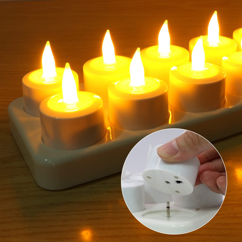 Świeczki led z bazą do ładowania