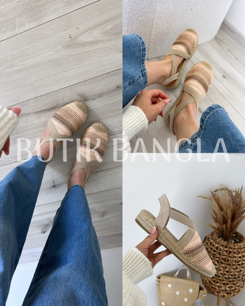 Klapki boho z gumeczką