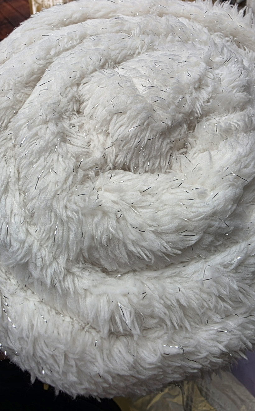 Koc blink blink bialy ze sreberkiem