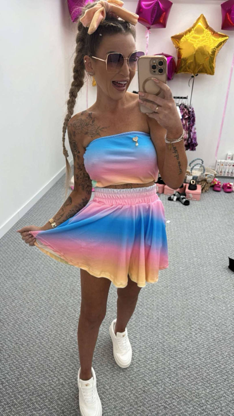 Komplet La Perla tęczowy