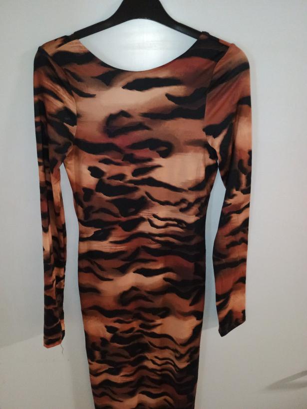 Długa sukienka Millagro uni  ciemny tygrys WYPRZEDAŻ