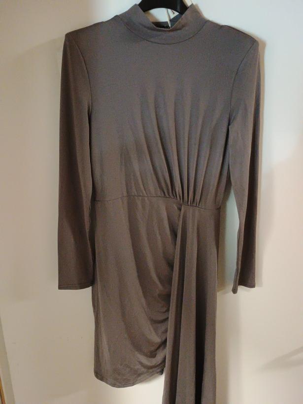 sukienka szara asymetryczna WYPRZEDAŻ