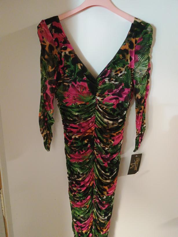 Sukienka marszczona Millagro dżungla WYPRZEDAŻ