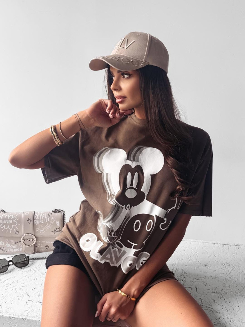 t-shirt BESCO brązowy