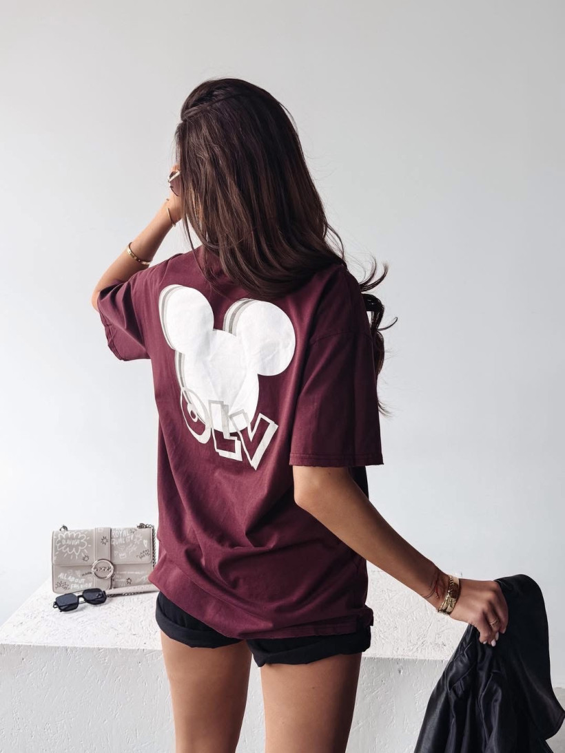 t-shirt BESCO burgund