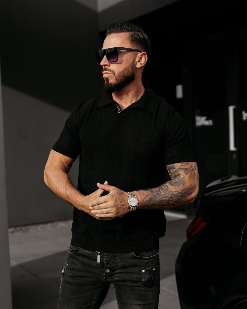 koszula polo męska REER czarny