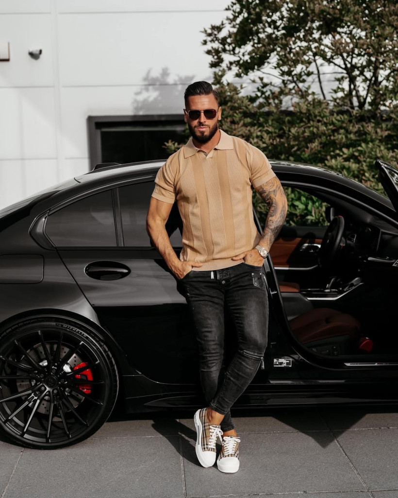 koszula polo męska REER beż