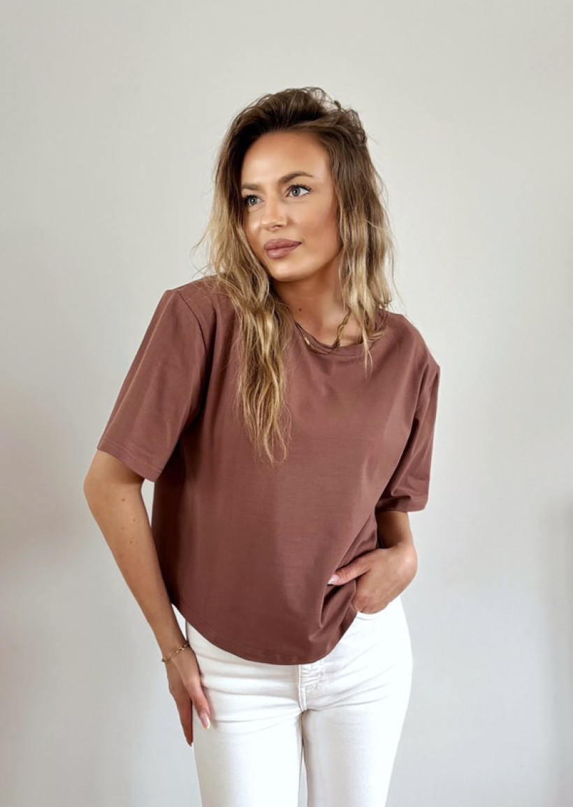 T-shirt Quanti Milk Chocolate długi