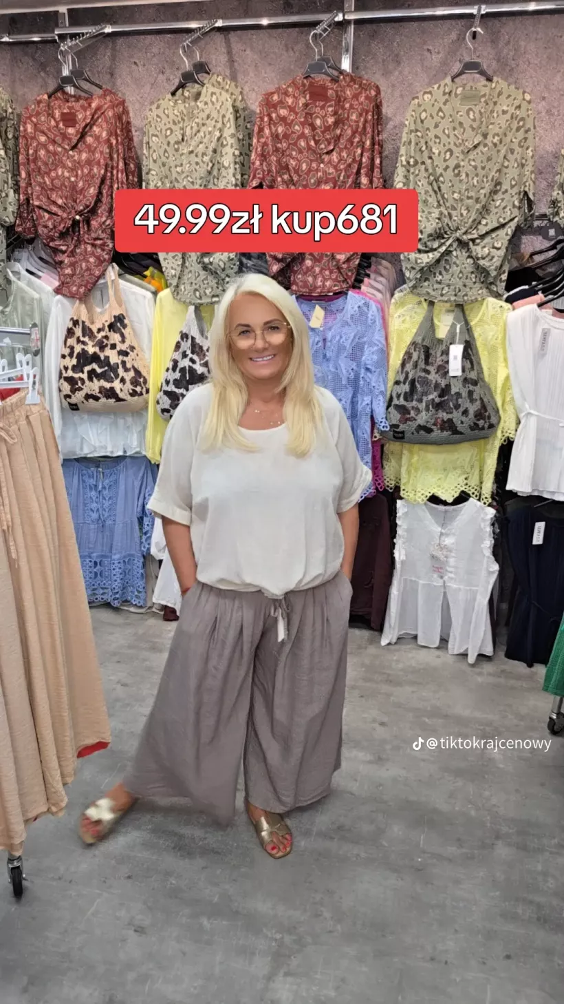SPODNIE PROSTE SZWEDY WIĄZANE 3/4